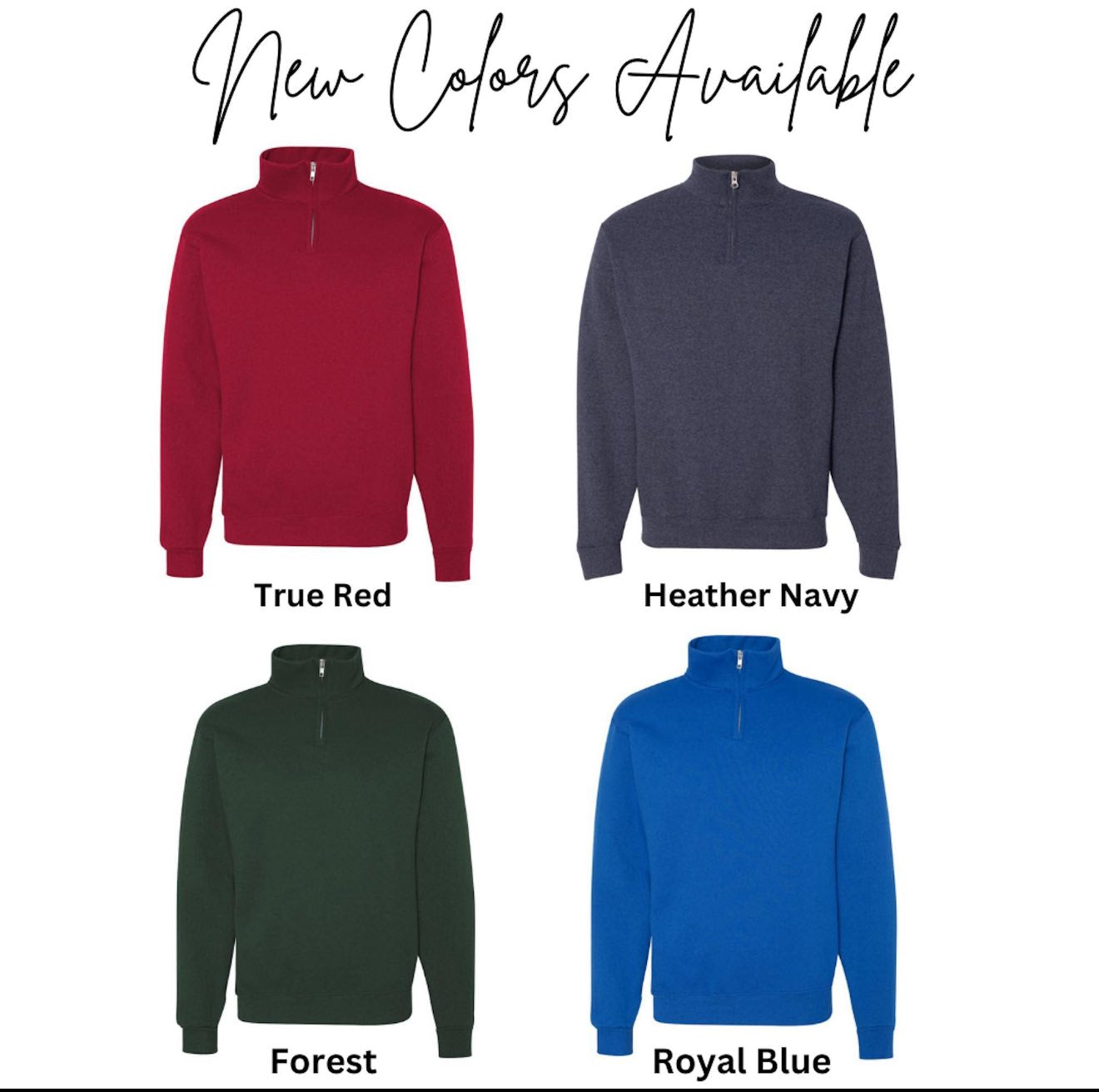 Personalized Quarter zip crew sweatshirts