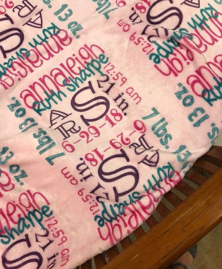 Personalized baby blanket