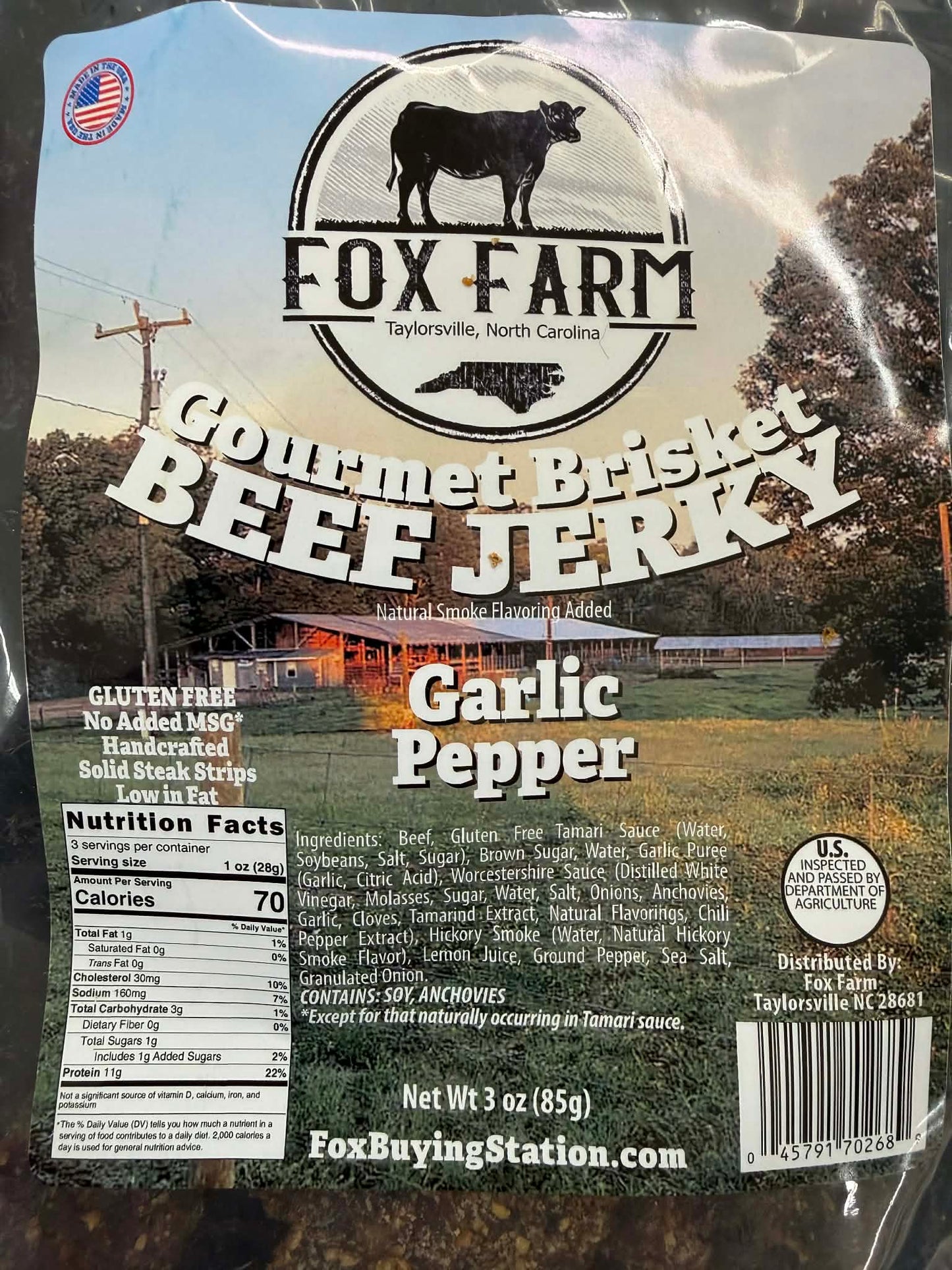 Fox Farm Gourmet Brisket Beef Jerkey